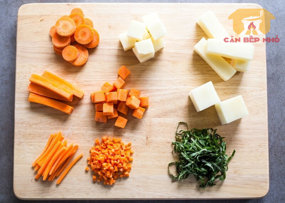 Những cách chặt rau củ đúng kỹ thuật