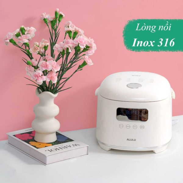 Nồi cơm điện lòng inox ALULU, Dung tích nấu cơm 1.2L / 1.8L, Bảo hành 12 tháng
