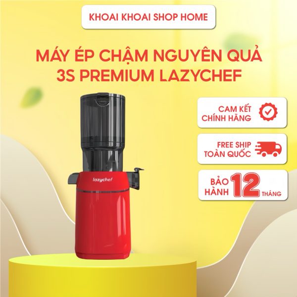 Máy Ép Chậm Nguyên Quả LazyChef 3S Premium Ép Kiệt Bã – Không Cần Cắt Nhỏ – Vận Hành Êm, Dễ Vệ Sinh