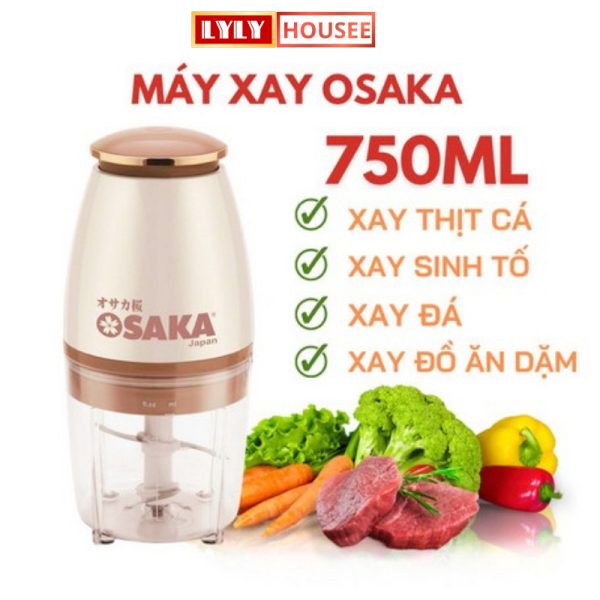 Máy Xay Thịt OSAKA Công Nghệ Nhật Bản, Máy Say Sinh Tố, Thực Phẩm Nhà Bếp Dung Tích 750ml Công Suất 350W