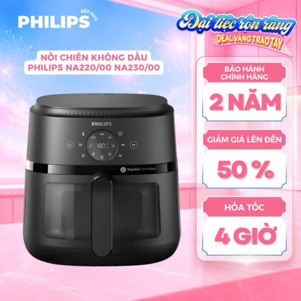Nồi chiên không dầu Philips NA230/00 6,2 L