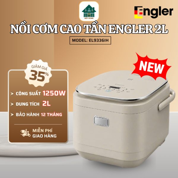 Nồi Cơm Điện Engler EL9336IH 2L Cao Tần, Lòng nồi Titanium Vi Điểm Thao Tác Đơn Giản, Tiện Dụng Hằng Ngày - Bếp Home